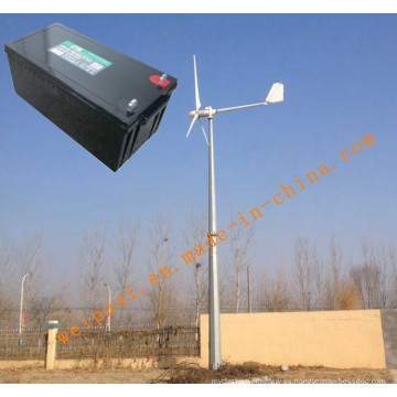 Sistema de generador de energía eólica de 3kw para uso en casa o granja Sistema de fuera de red GEL BATTERY 12V200AH